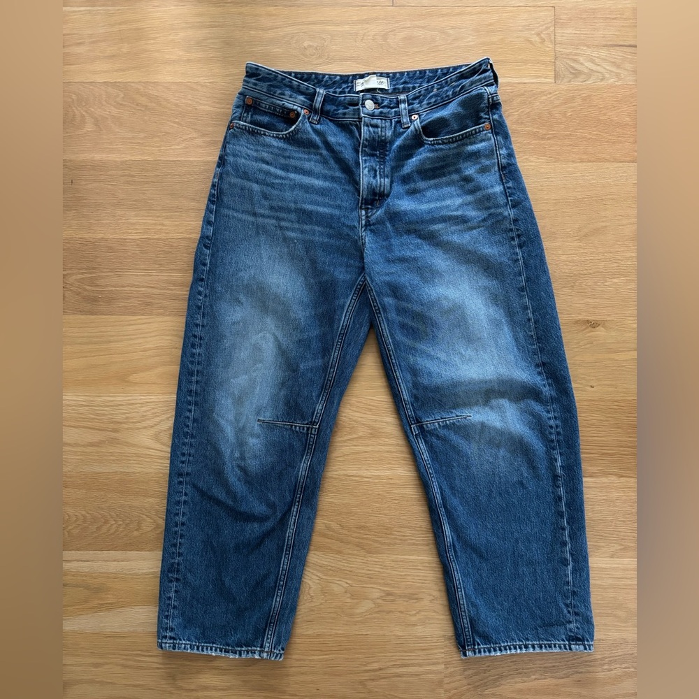 Madewell Darted Barrel-Leg Jean in Irmo Wash